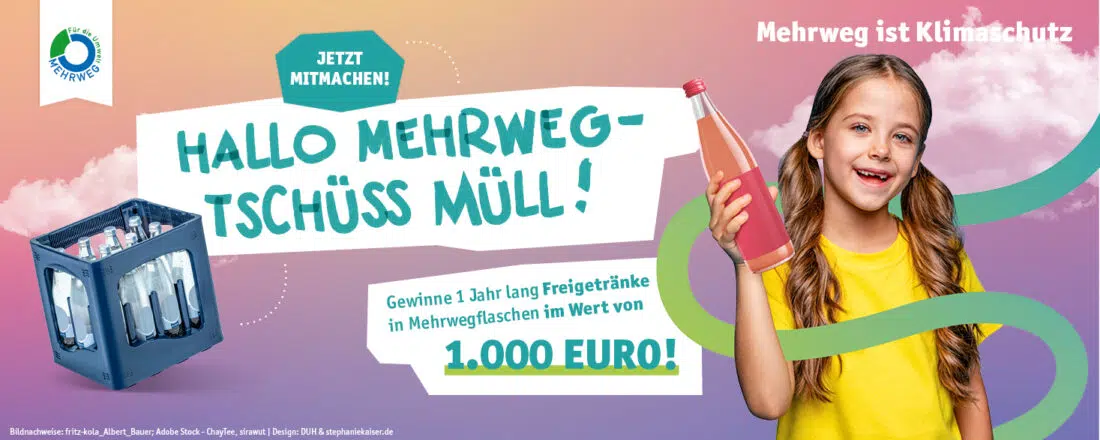 Mehrweg-Gewinnspiel von Deutsche Umwelthilfe