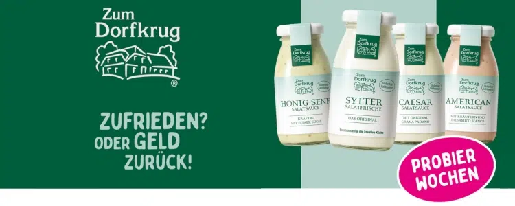 Zum Dorfkrug Salatsaucen gratis testen