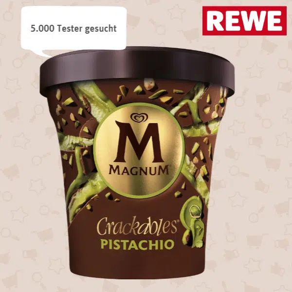 Magnum mit Pistazie; 5.000 Tester gesucht