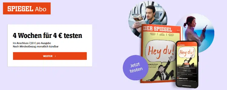 Spiegel 4x für 4€ lesen
