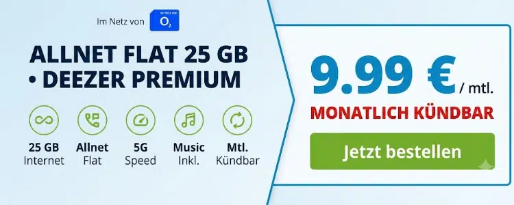 Gratis Deezer-Premium im o2-Vertrag