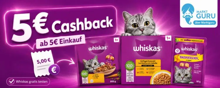 Whiskas Katzenfutter mit 5€ Cashback
