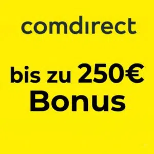 bis zu 250€ Prämie bei comdirect