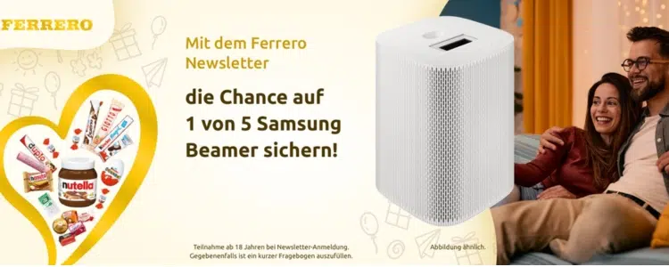 Beamer bei Ferrero gewinnen