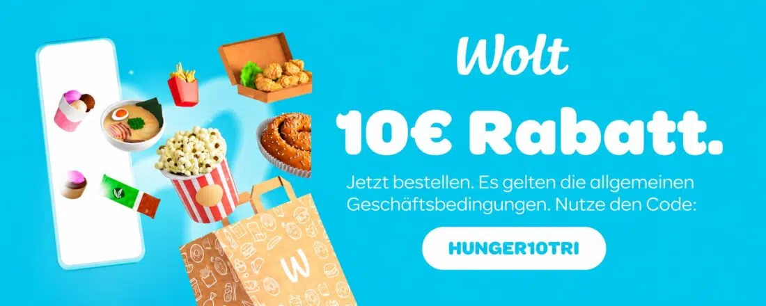 10€ Gutschein bei Wolt
