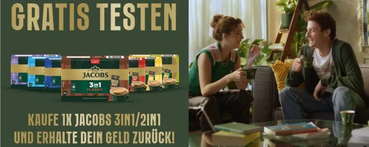 Jacobs 3-in-1-Kaffee gratis testen