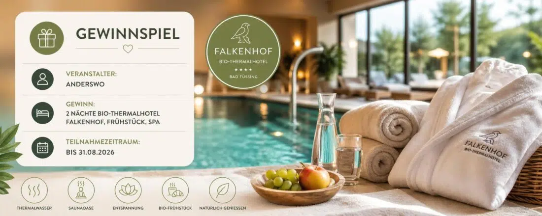 Wellness-Urlaub bei Anderswo gewinnen