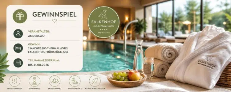 Wellness-Urlaub bei Anderswo gewinnen
