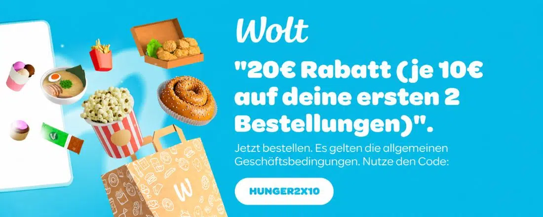20€ Wolt-Gutschein