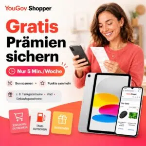YouGov Shopper-App: gratis Prämien fürs Scannen von Einkäufen