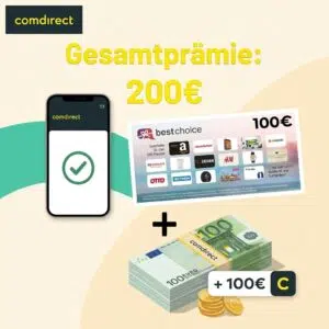 200€ comdirect Prämie für Depot