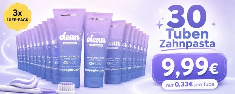30 Tube happybrush-Zahnpasta für 9,99€
