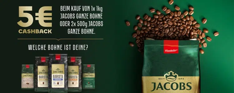 5€ Cashback für Jacobs Bohnen