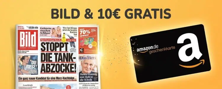 BILD-Zeitung 3 Wochen gratis + 10€ Amazon-Gutschein