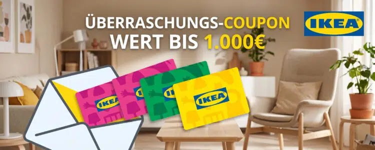 Überraschungscoupon von IKEA erhalten