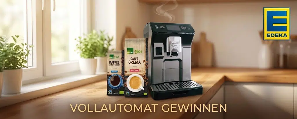 Kaffee-Vollautomaten + Kaffee bei Edeka gewinnen