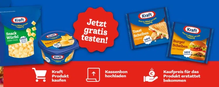 Kraft Käse gratis testen