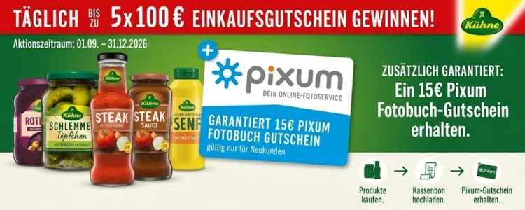 Pixum Gutschein von Kühne erhalten