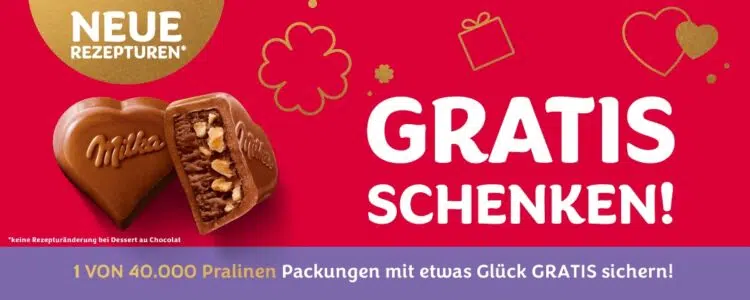 Milka Pralinen gratis testen