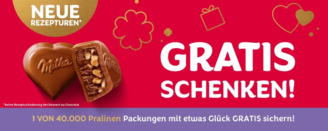 Milka Pralinen gratis testen