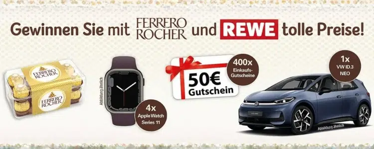 Gewinnspiel von REWE und Ferrero Rocher