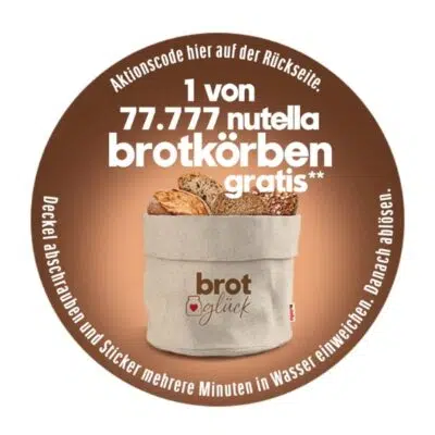 Sticker von nutella Aktionsglas