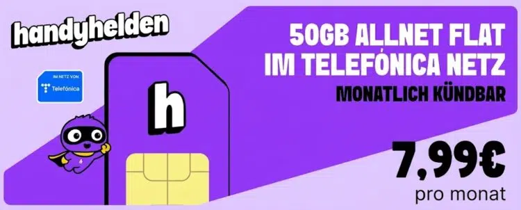 Handyhelden Tarif mit 50 GB