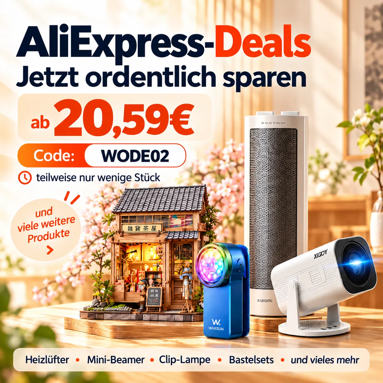 AliExpress Angebote: Beamer, Heizlüfter & Co. ab 20,59€