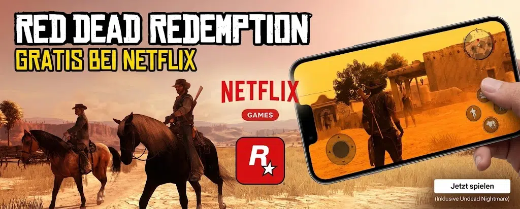 Game "red Dead Redemption" kostenlos zum Netflix-Abo