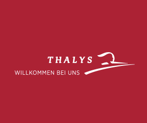 Thalys verlost ein Thalys Premium-Ticket nach Wahl für eine Hin- und Rückfahrt für zwei Personen im Wert von max. 600 EUR!