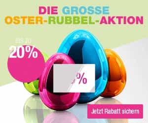 Machen Sie jetzt bei der attraktiven Oster-Rubbel-Aktion von Kaufhof mit und sparen Sie bei einem Artikel Ihrer Wahl bis zu 20 Prozent!